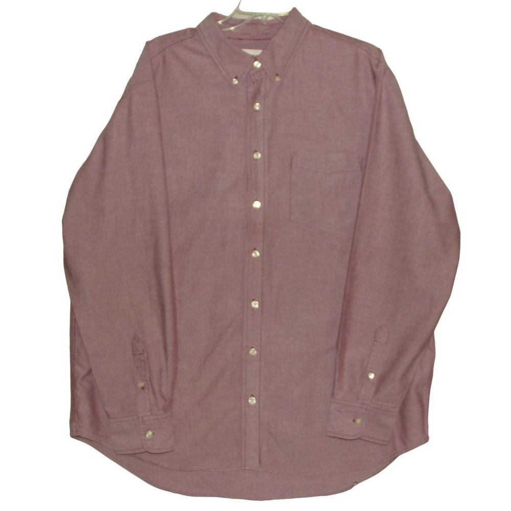 Old Navy Mens XL Shirt wine purple or burgundy button down casual long sleeve